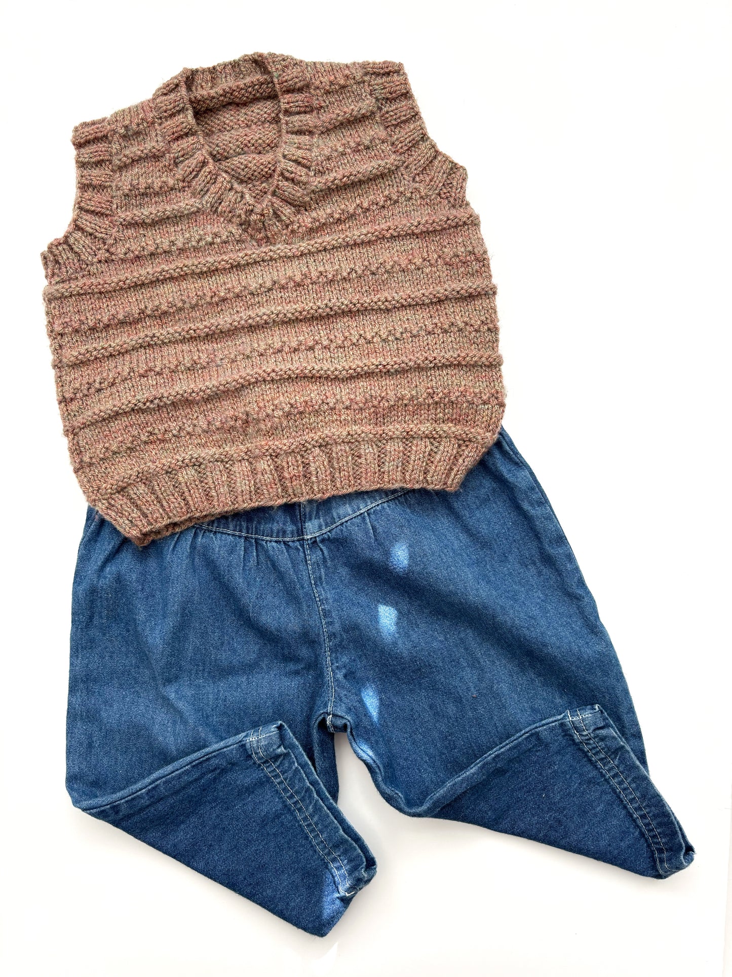 Neutral Handknit Vest Age 1-2 Years