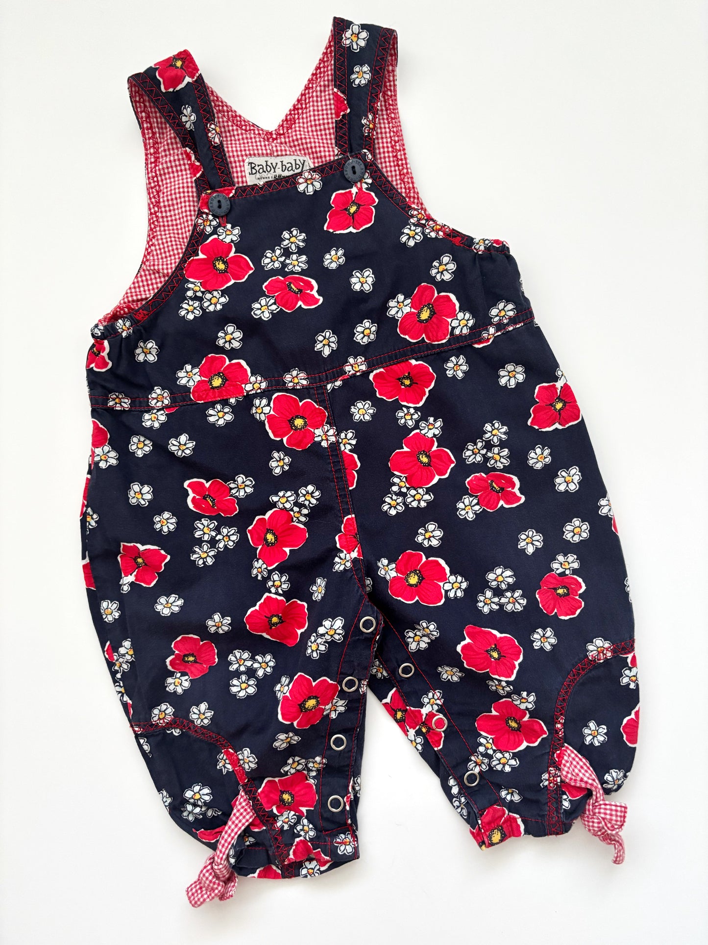 Vintage Poppy Dungarees Age 6-12 Months