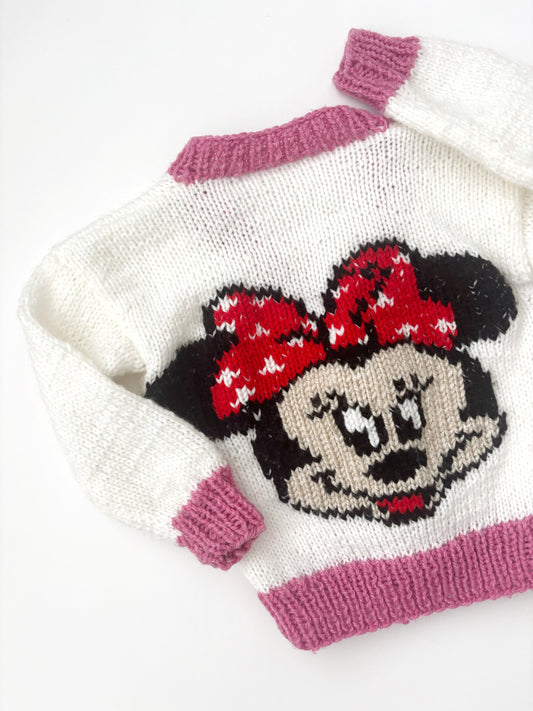 Mini Mouse Handknit Cardigan 2-3 Years