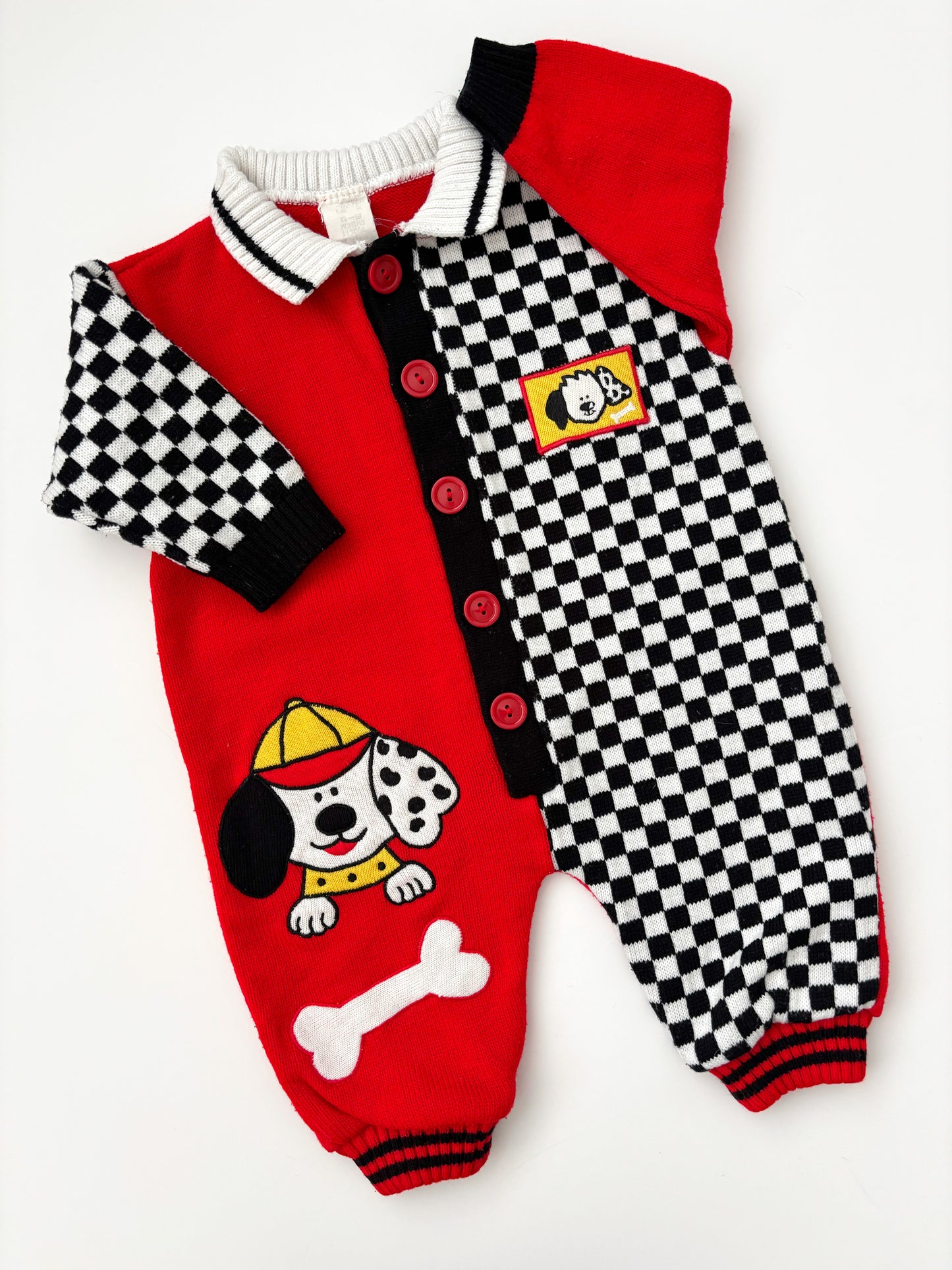 Vintage Checkerboard All in One Age 6-12 Months
