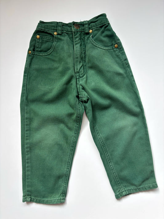 Vintage Green Jeans Age 2-3