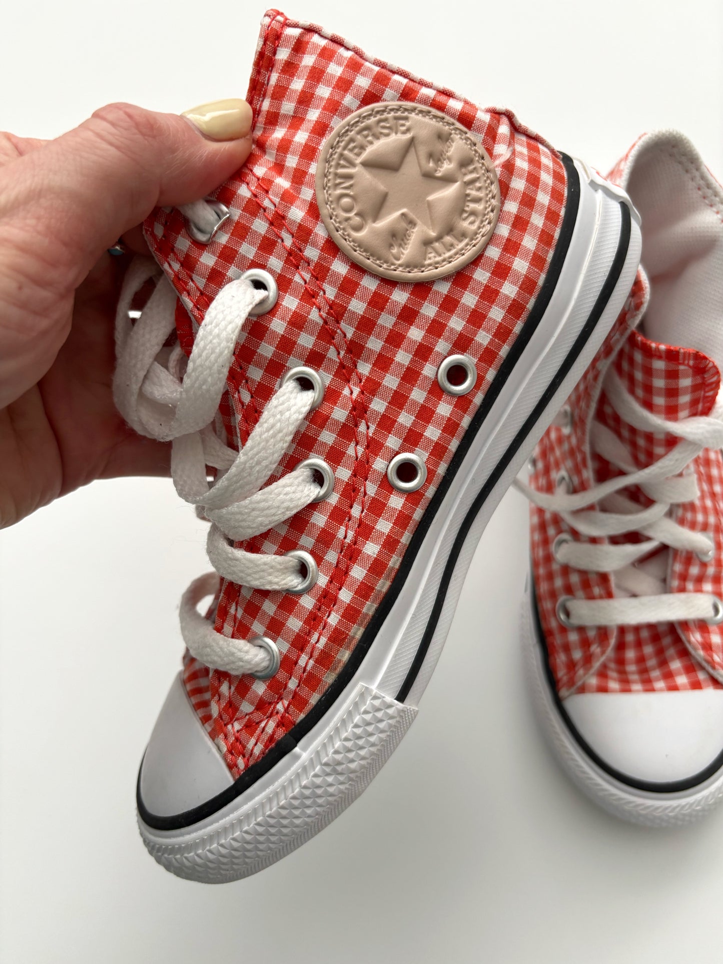 Gingham Converse Trainers