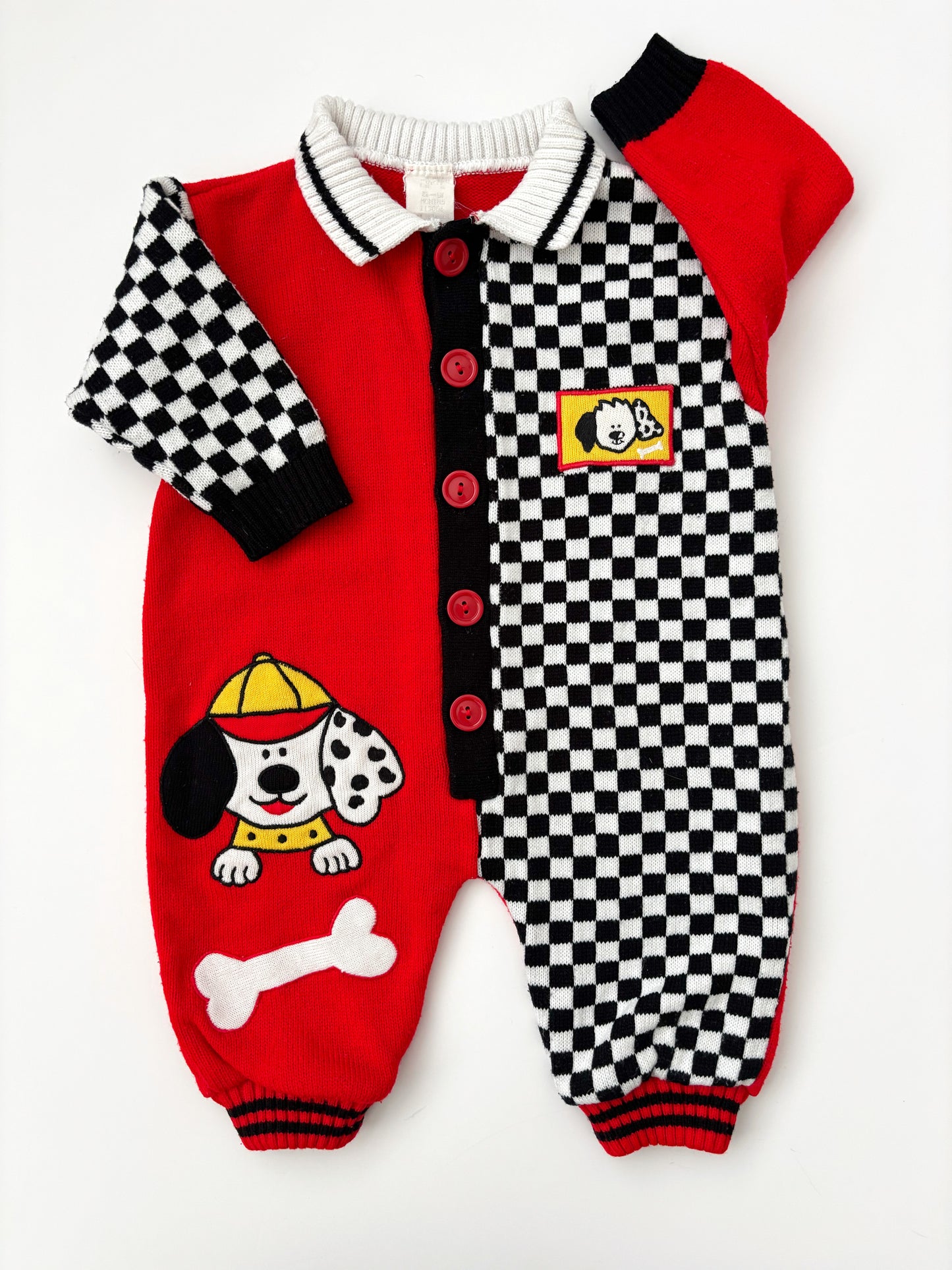 Vintage Checkerboard All in One Age 6-12 Months