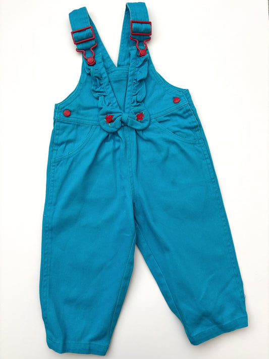 Vintage Blue Dungarees Age 2 Years