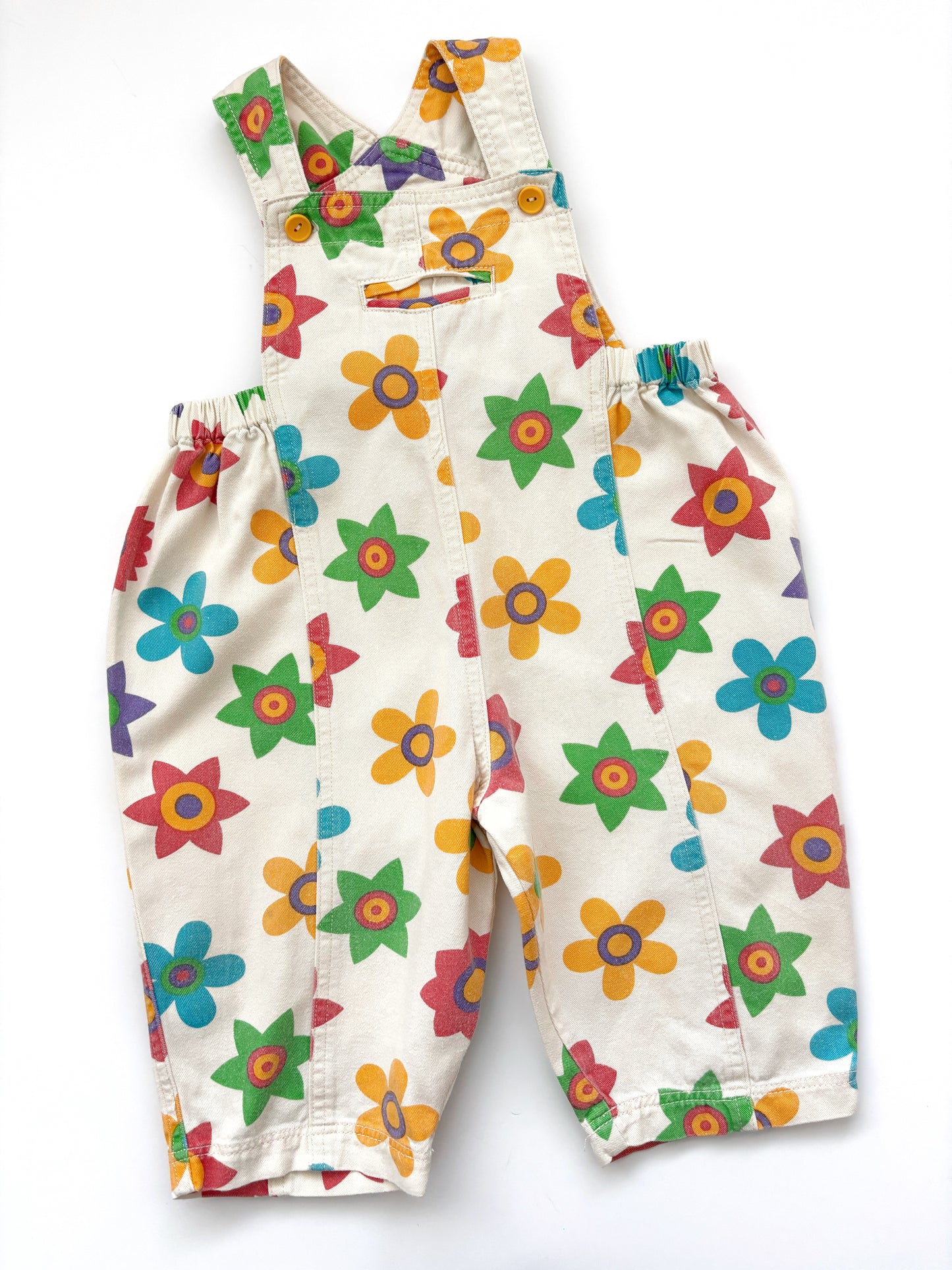 Vintage Floral Dungarees Age 12 Months +