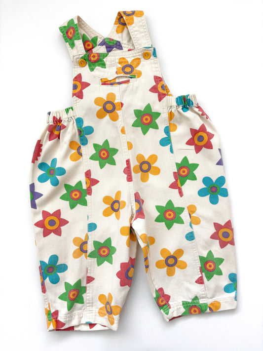 Vintage Floral Dungarees Age 12 Months +