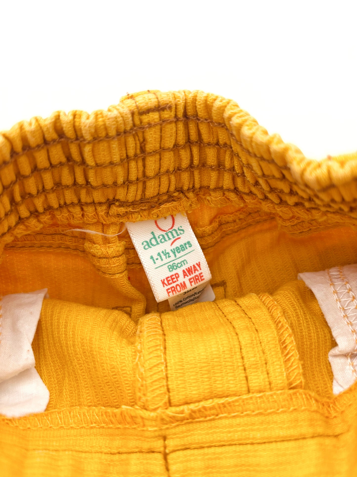 Vintage Yellow Trousers Age 12-18 Months