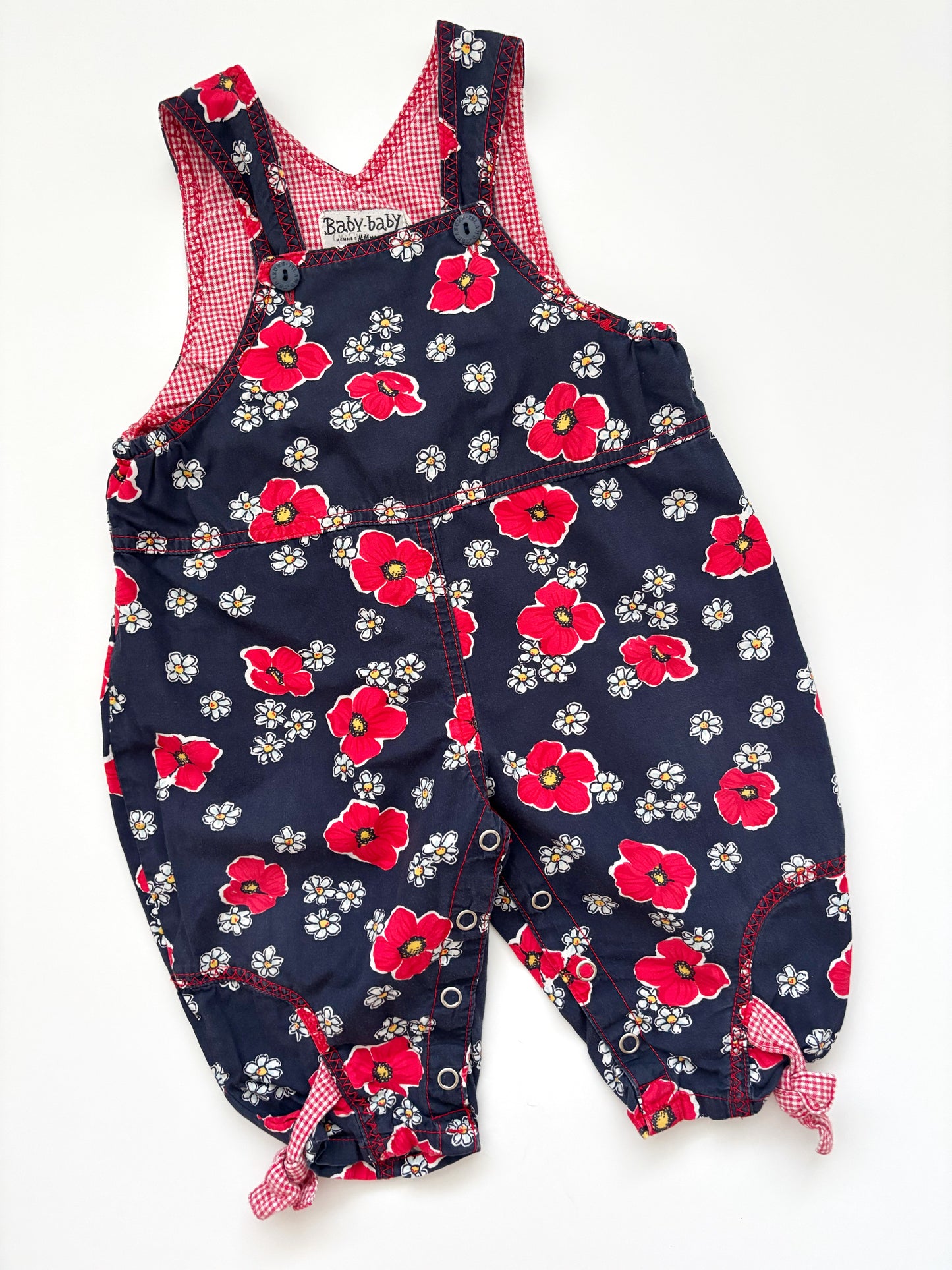 Vintage Poppy Dungarees Age 6-12 Months