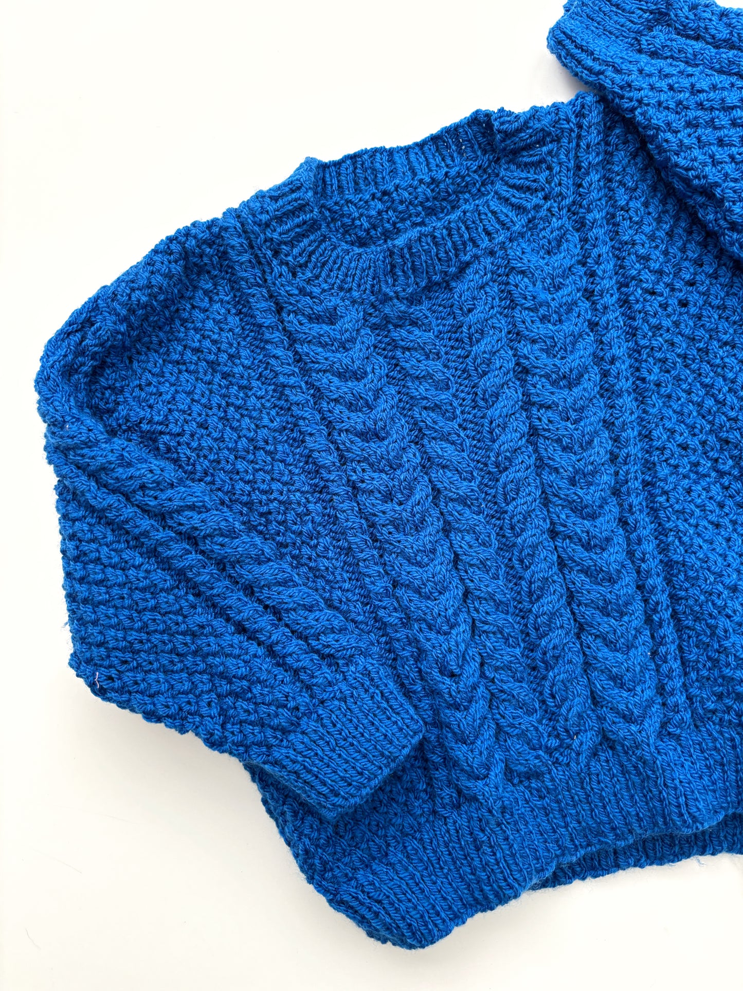 Cable Knit Blue Jumper 9-12 Months