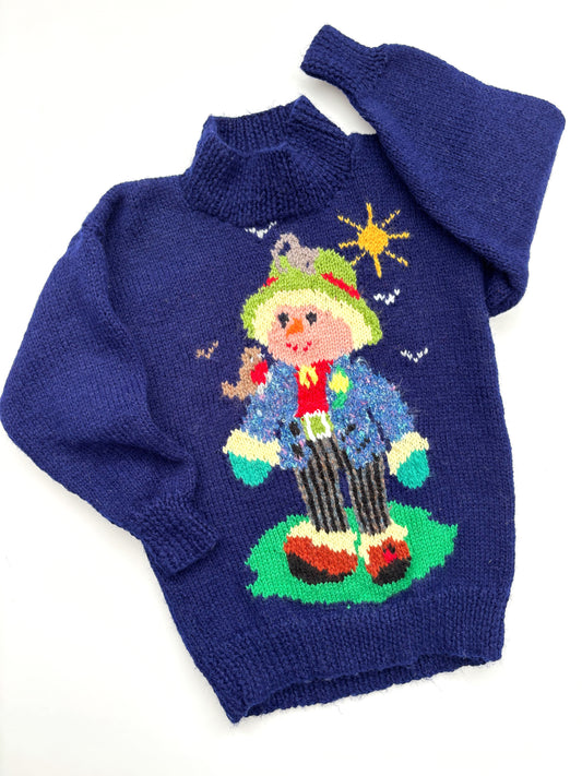 Handknit 90’s Scarecrow Jumper Age 3