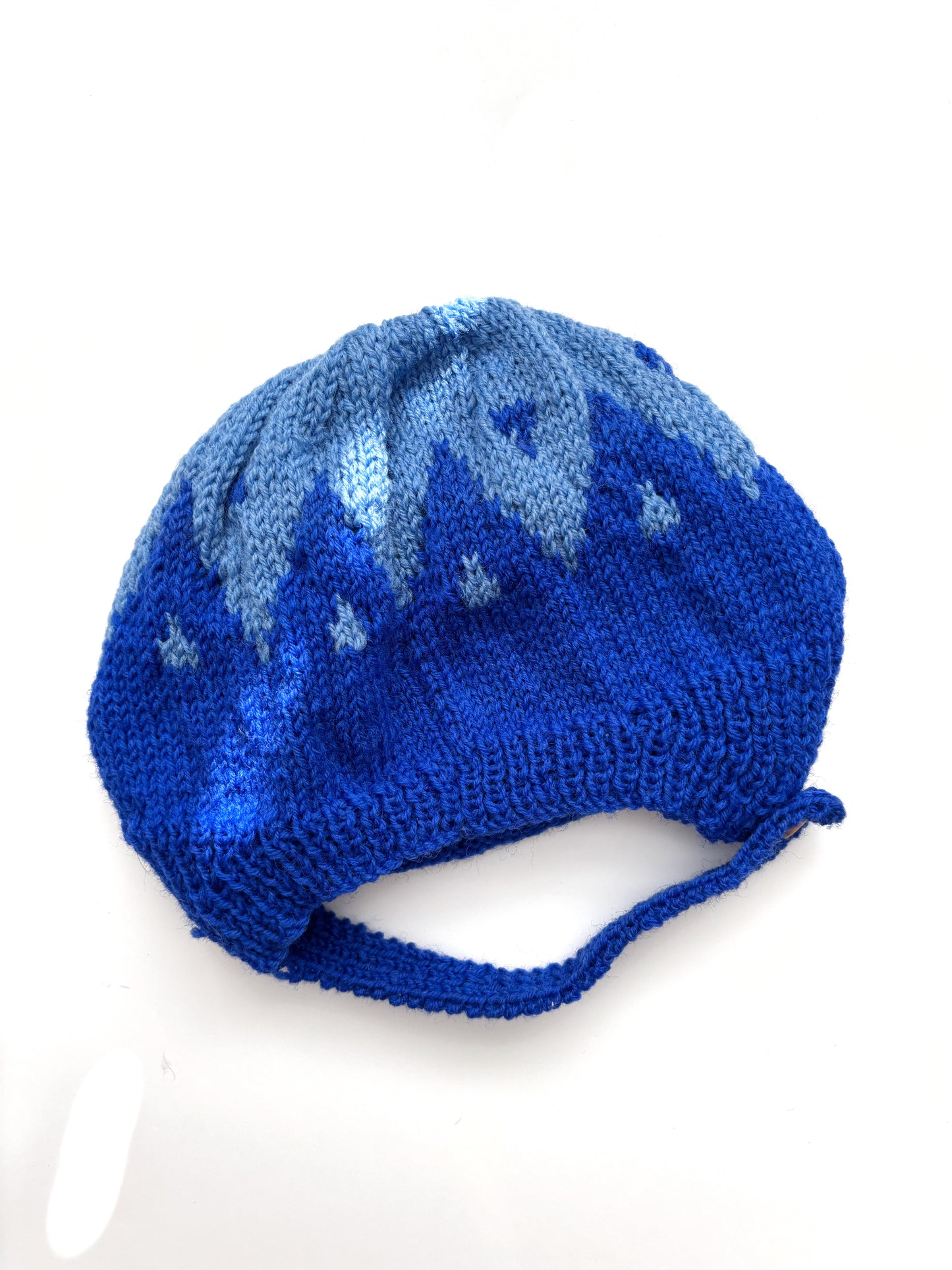 Blue Hand Knit Hat