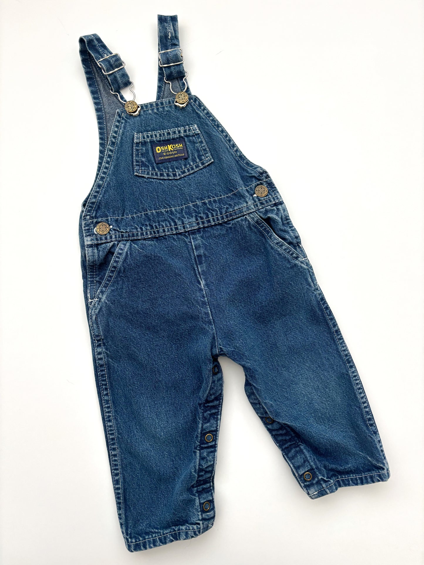 Vintage Blue Denim Oshkosh Dungarees Age 2 Years