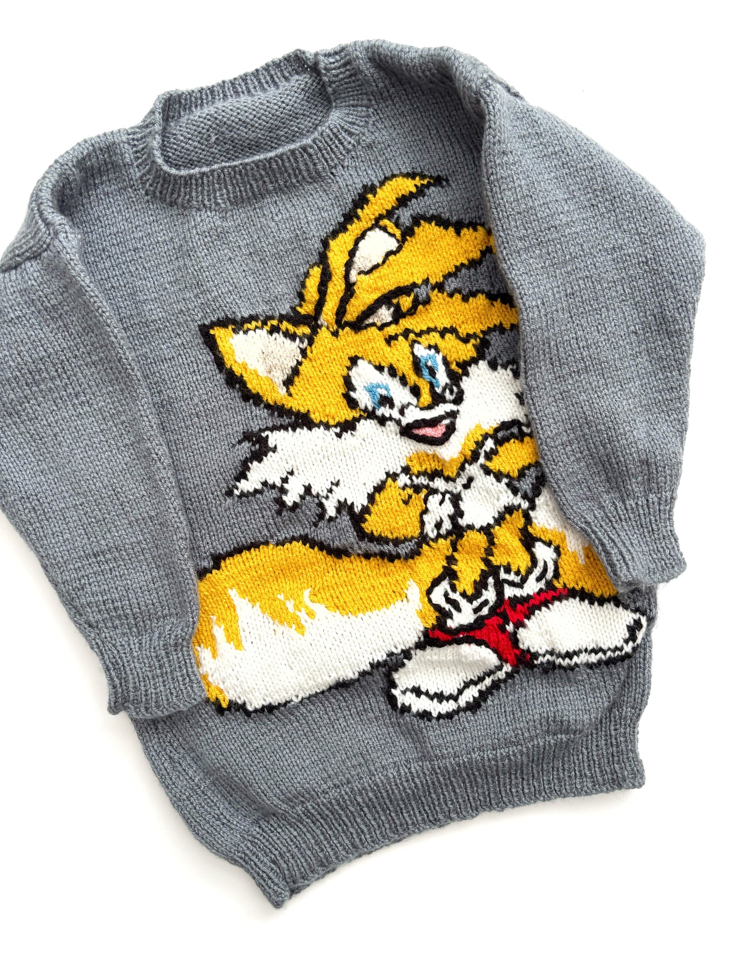 Hand knit ‘Tails’ Jumper Age 4