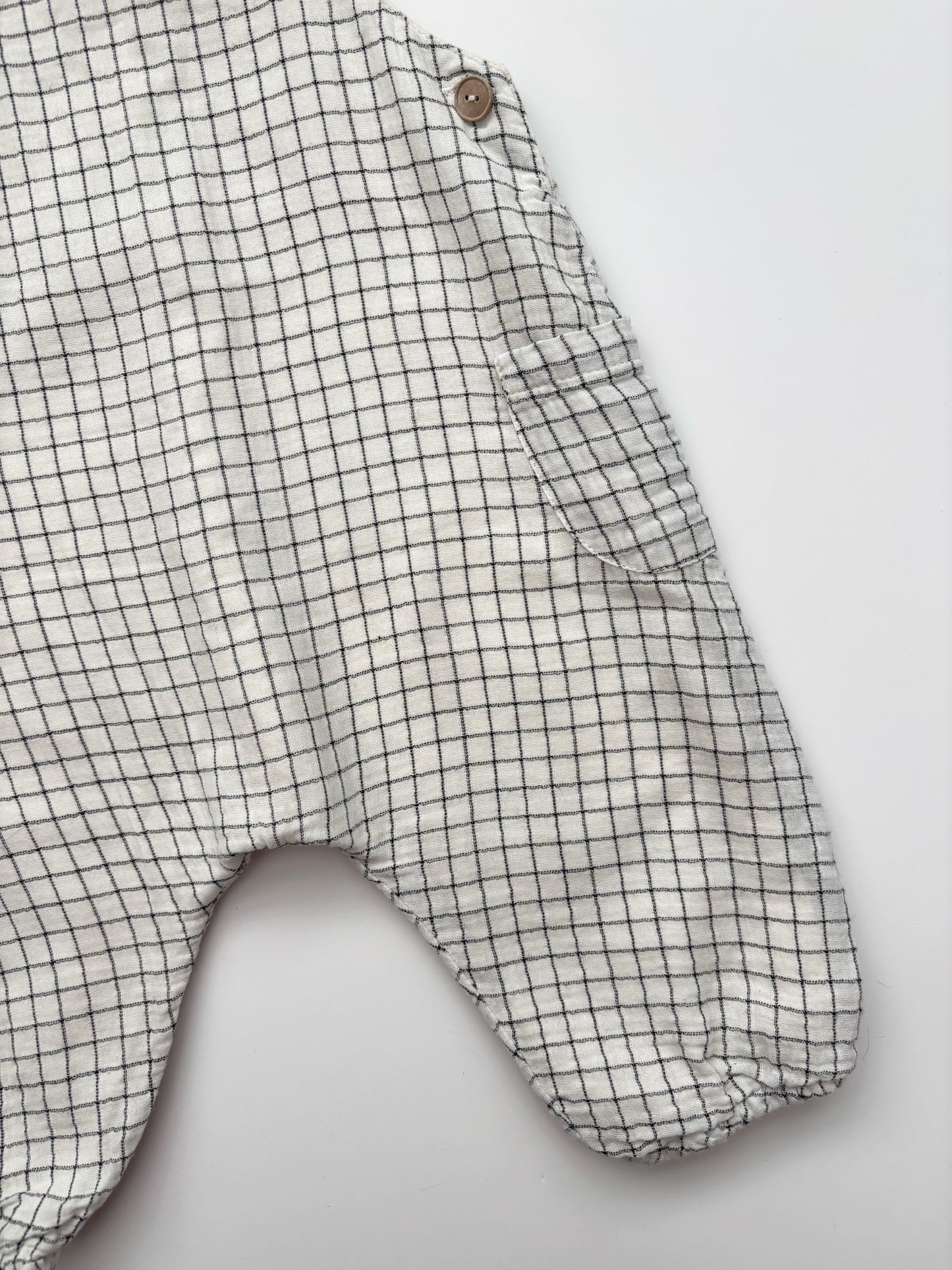 Zara Check Romper Age 6-9 Months
