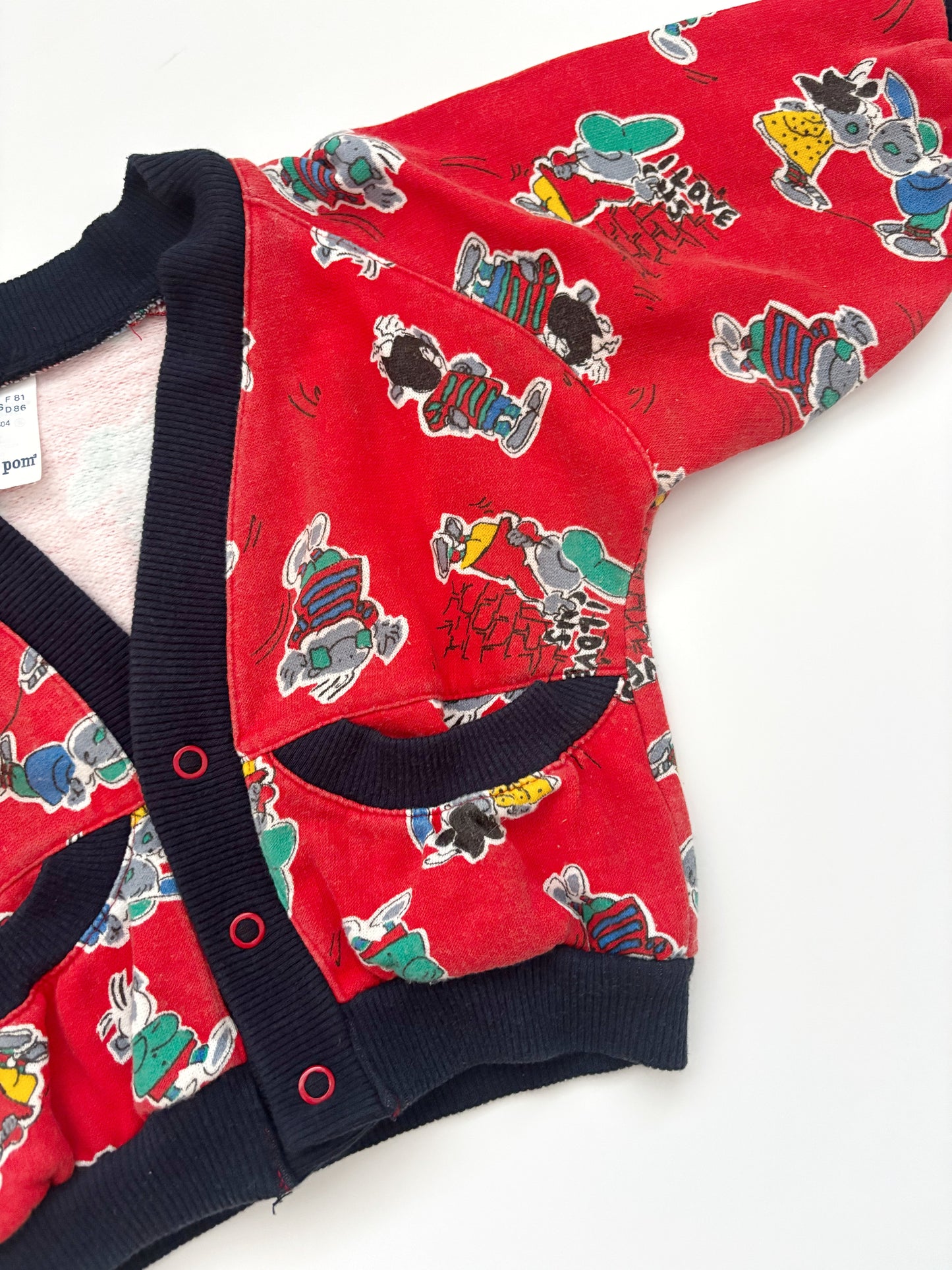 Vintage Jersey Cardigan Age 18 Months
