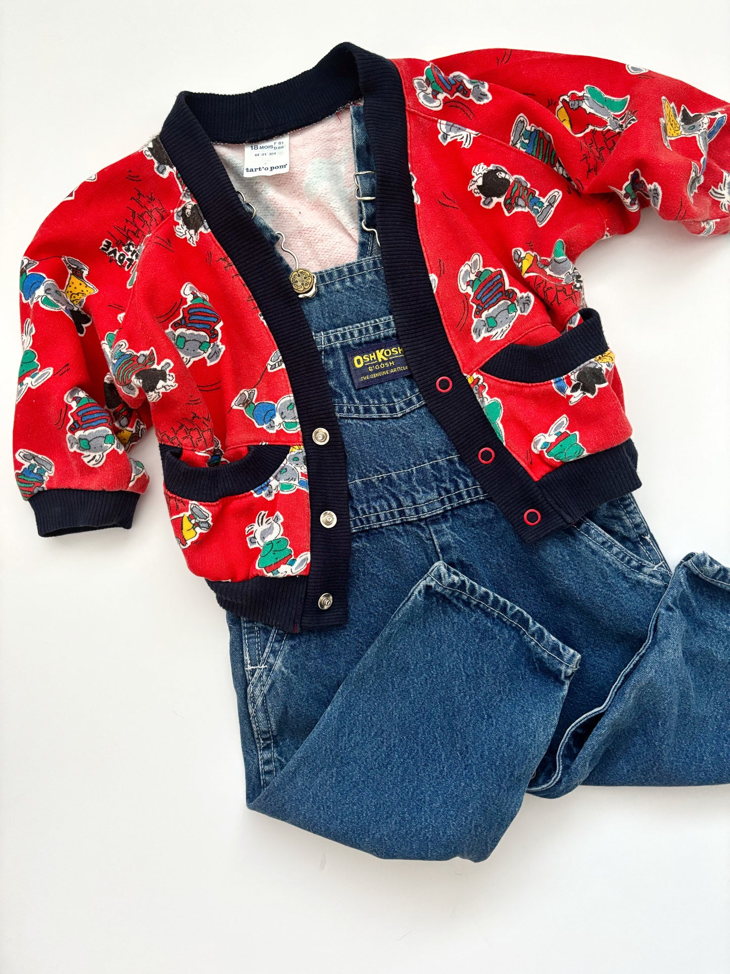 Vintage Jersey Cardigan Age 18 Months