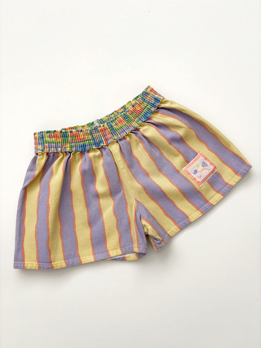 Vintage Pastel Stripe Shorts Age 12-18 Months
