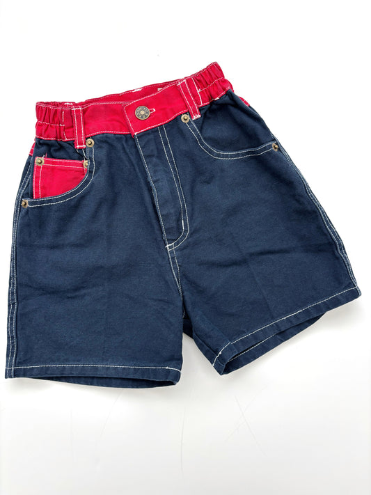 Vintage Navy & Red Shorts Age 3 years