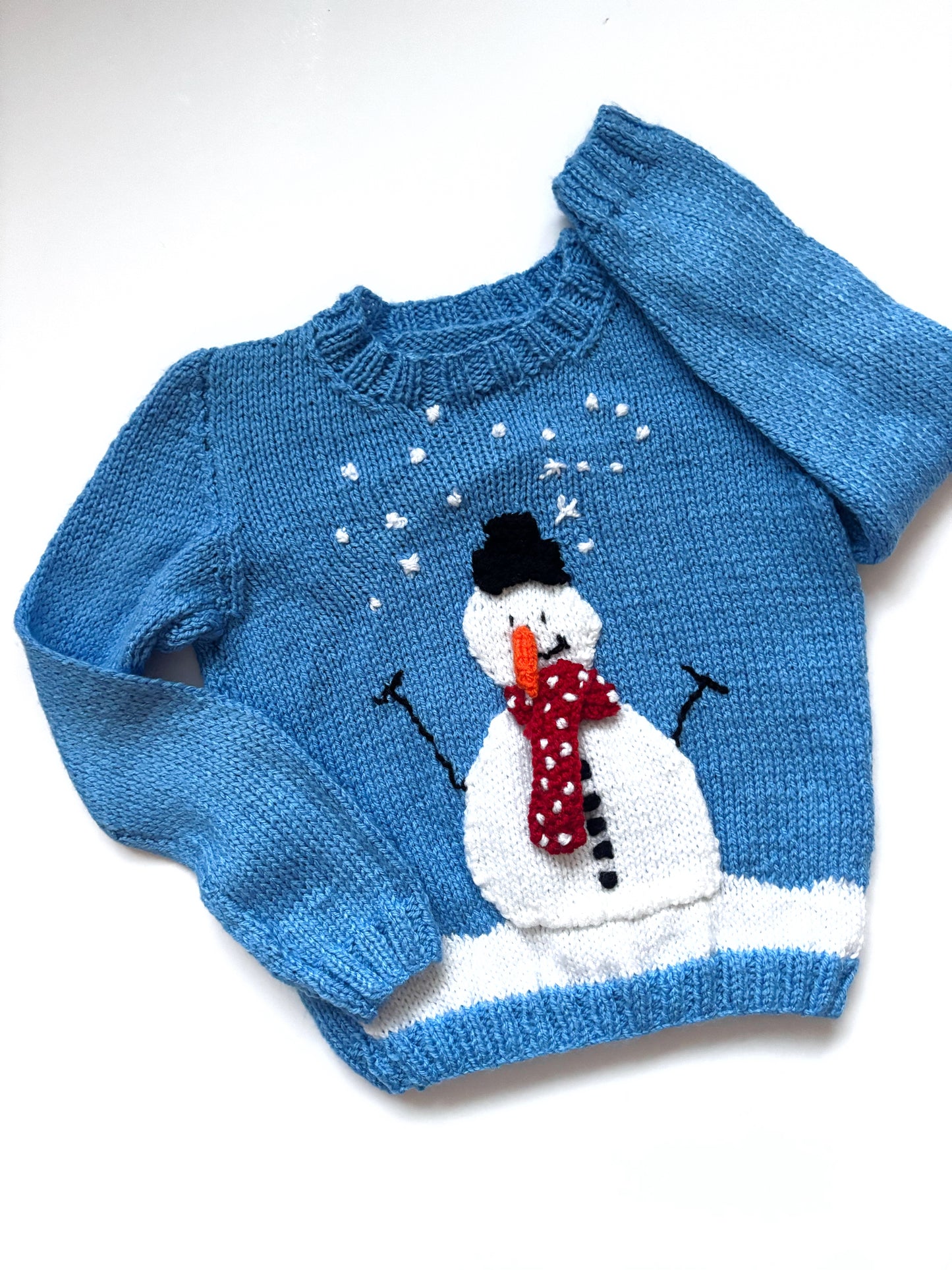 Handknit Festive Jumper Age 2-3 Years