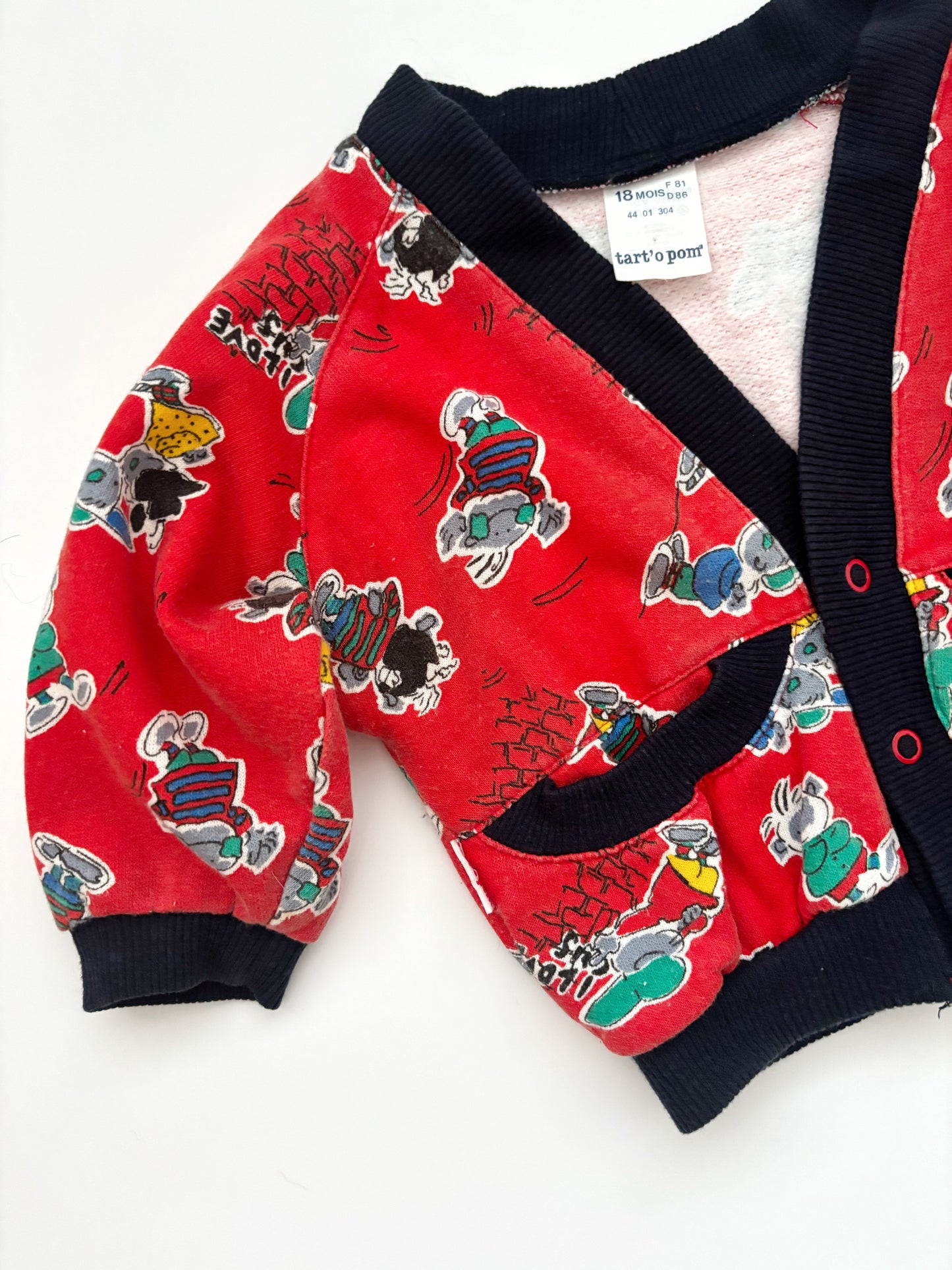 Vintage Jersey Cardigan Age 18 Months