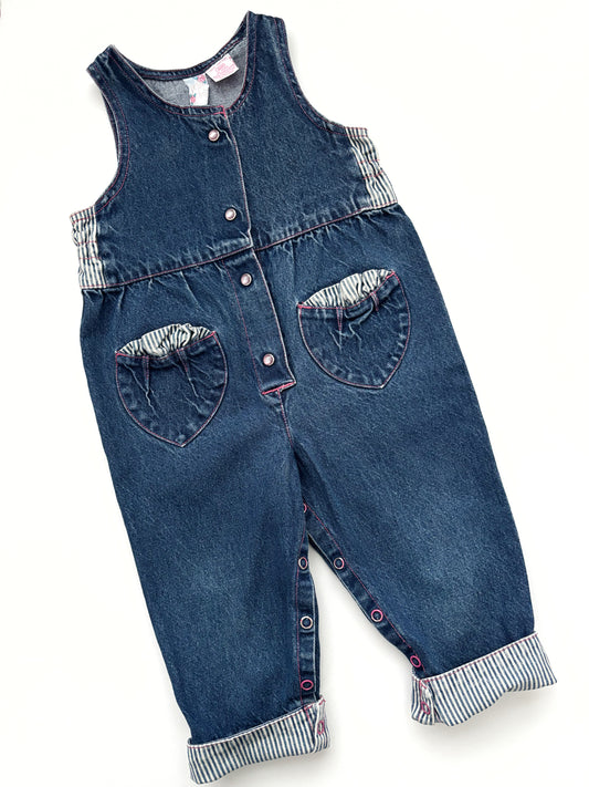 Vintage Denim Cutie Pie Overalls Age 18 Months