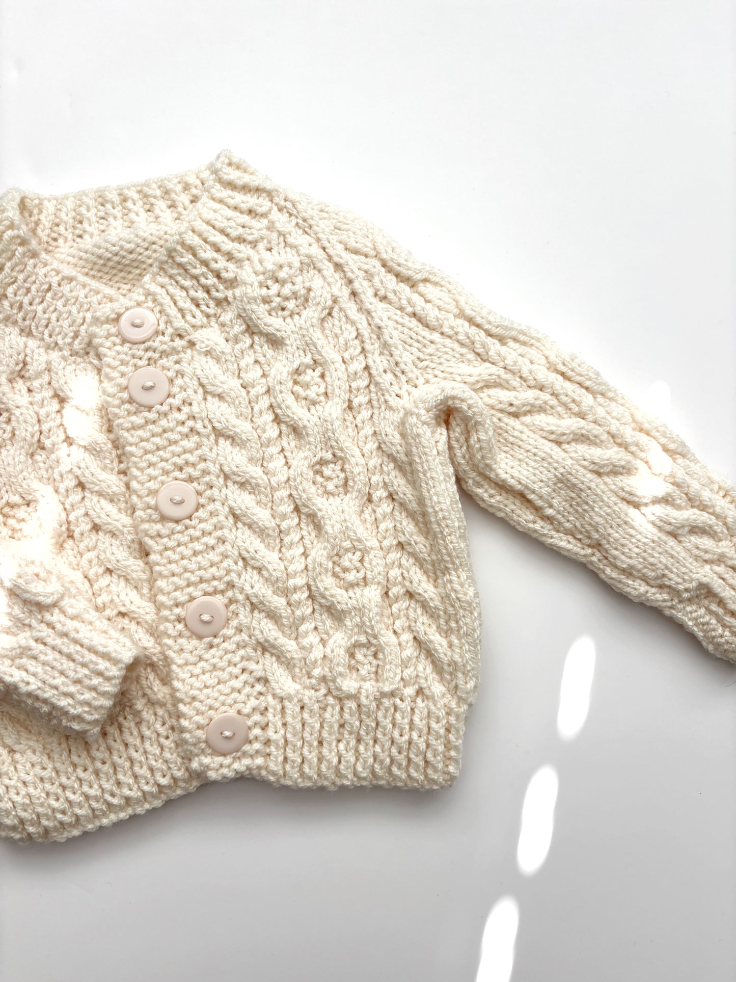 Cream Cable Knit Cardigan 6-12 Months