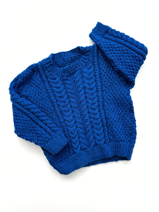 Cable Knit Blue Jumper 9-12 Months