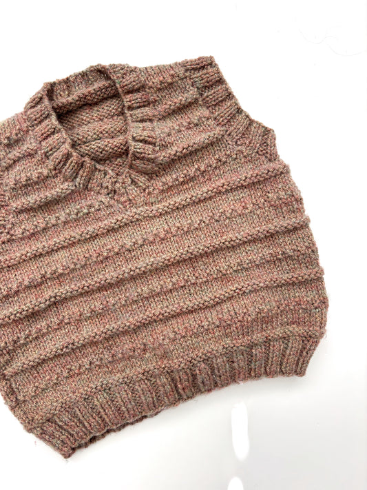Neutral Handknit Vest Age 1-2 Years