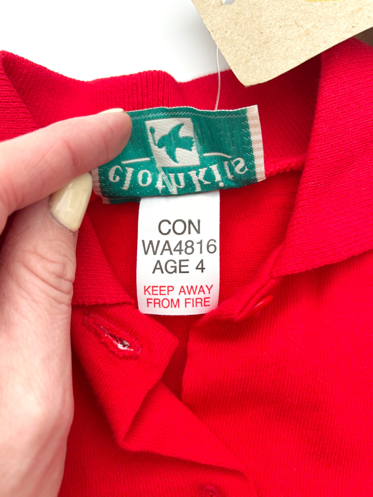 Vintage Red Clothkits dress Age 4 Years