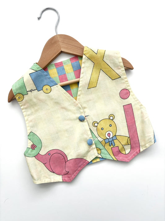 Vintage Reversible Waistcoat Age 2-3 Years