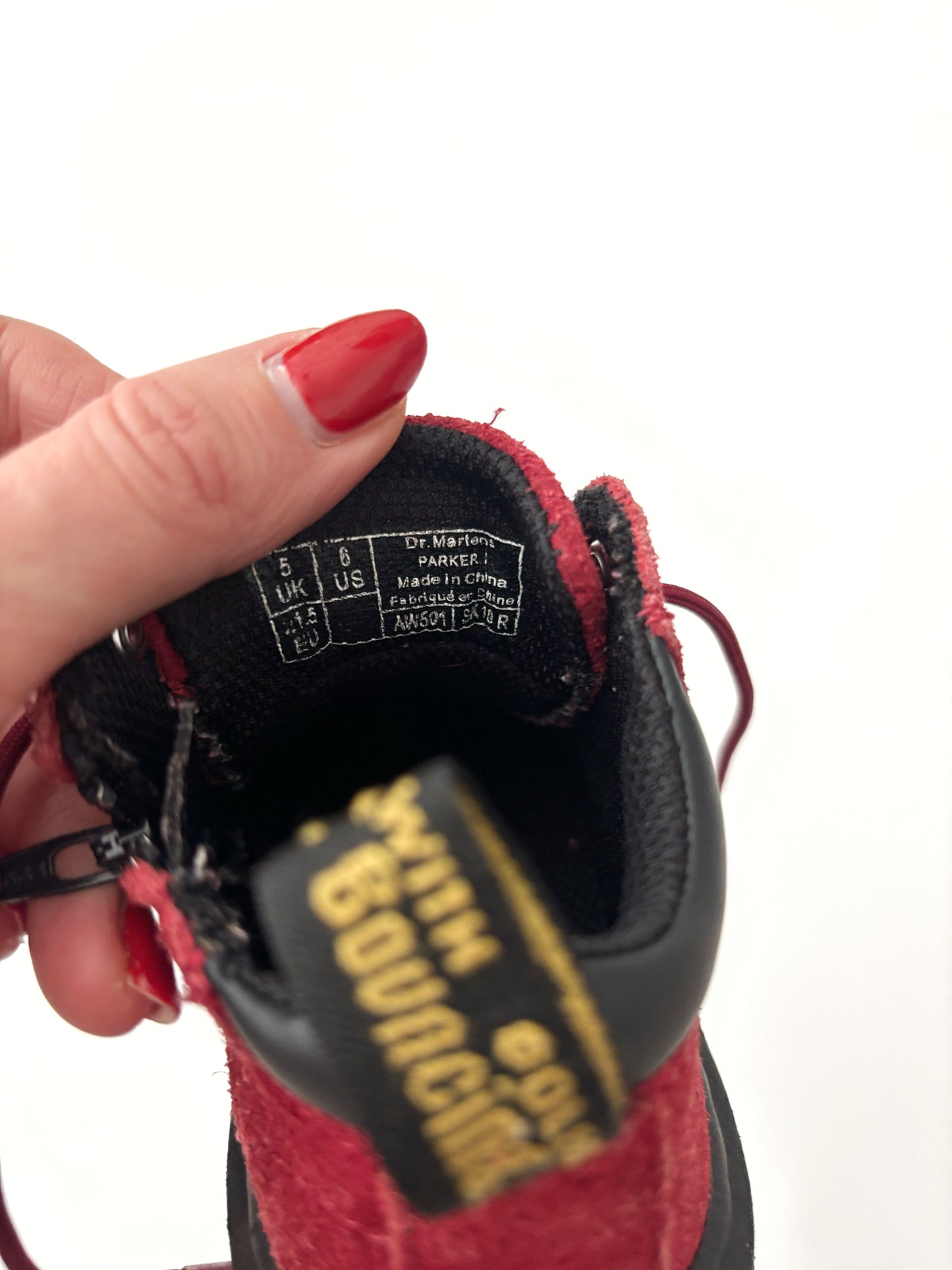 Red Dr Marten’s Size Infant 5