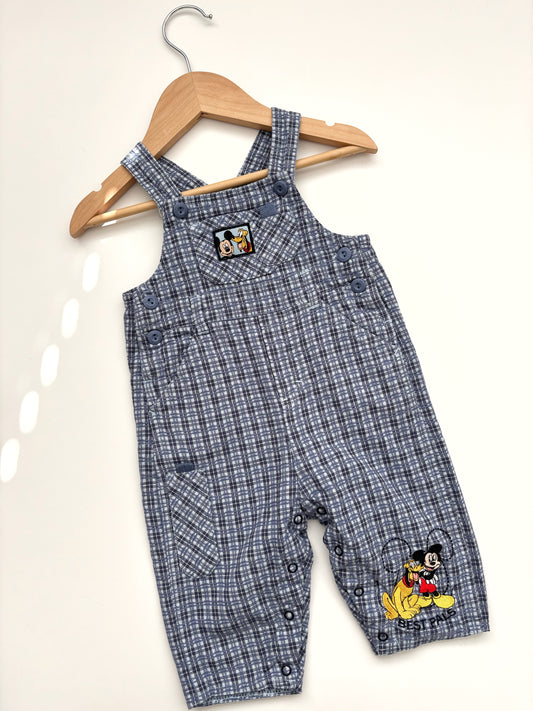Disney Plaid Dungarees 6-9 Months