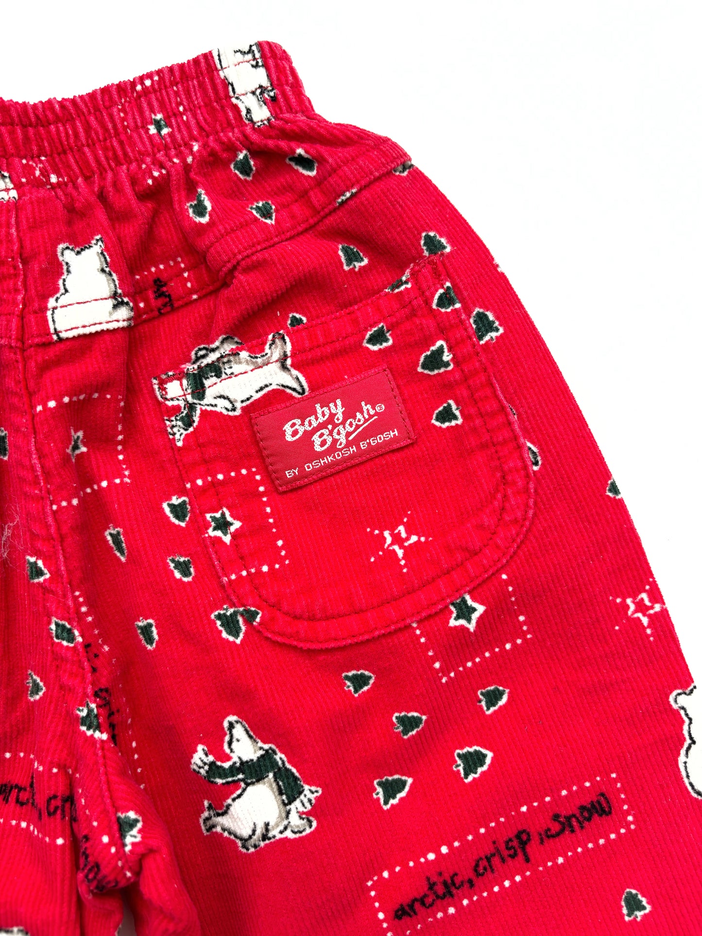 Oshkosh Polar Bear Corduroy Trousers Age 12 Months