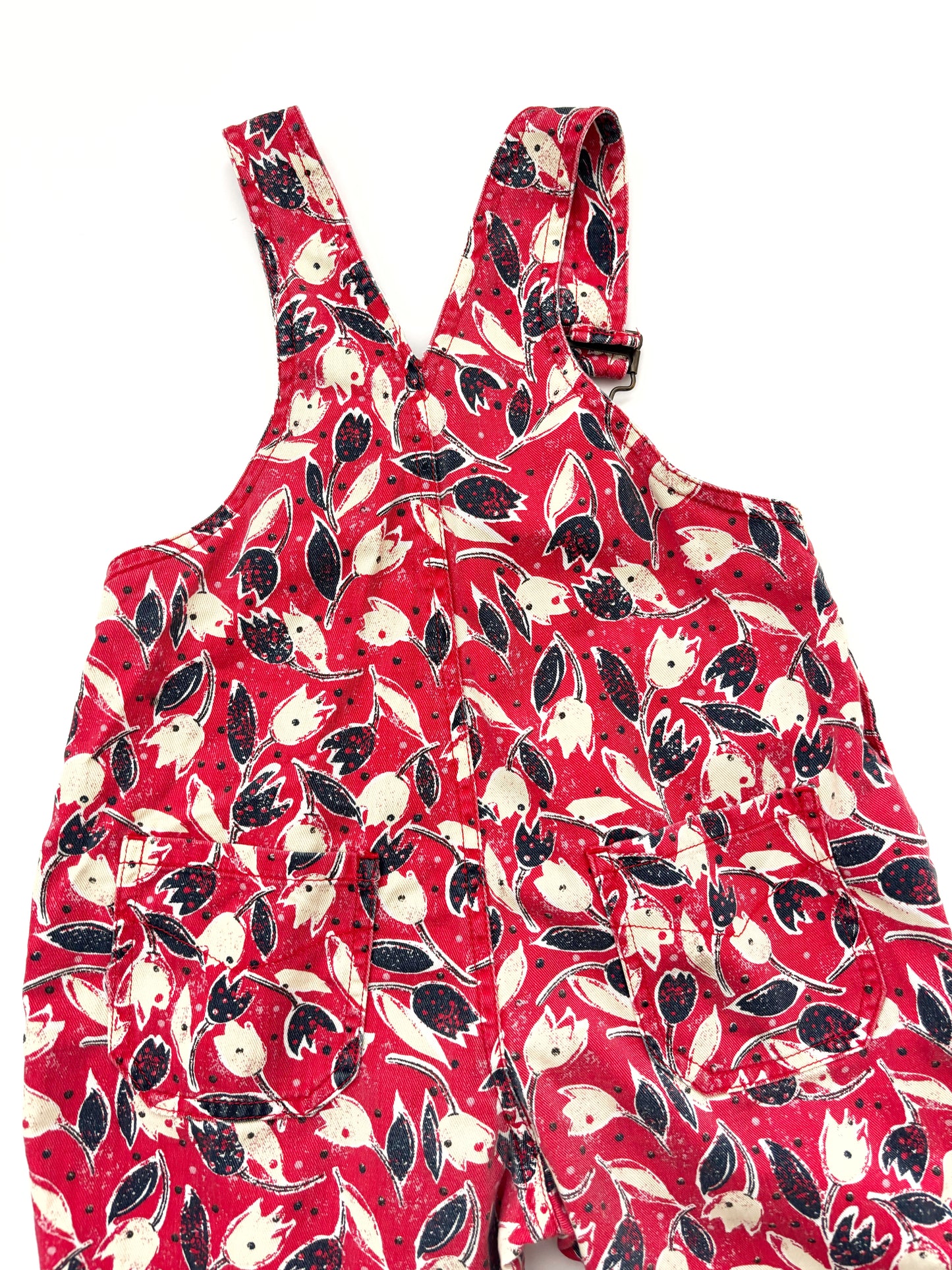 Vintage Tuplip Print Dungarees Age 9 Months +