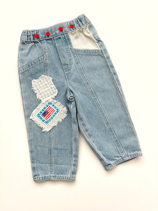 American Flag Jeans Age 12 Months - Vintage