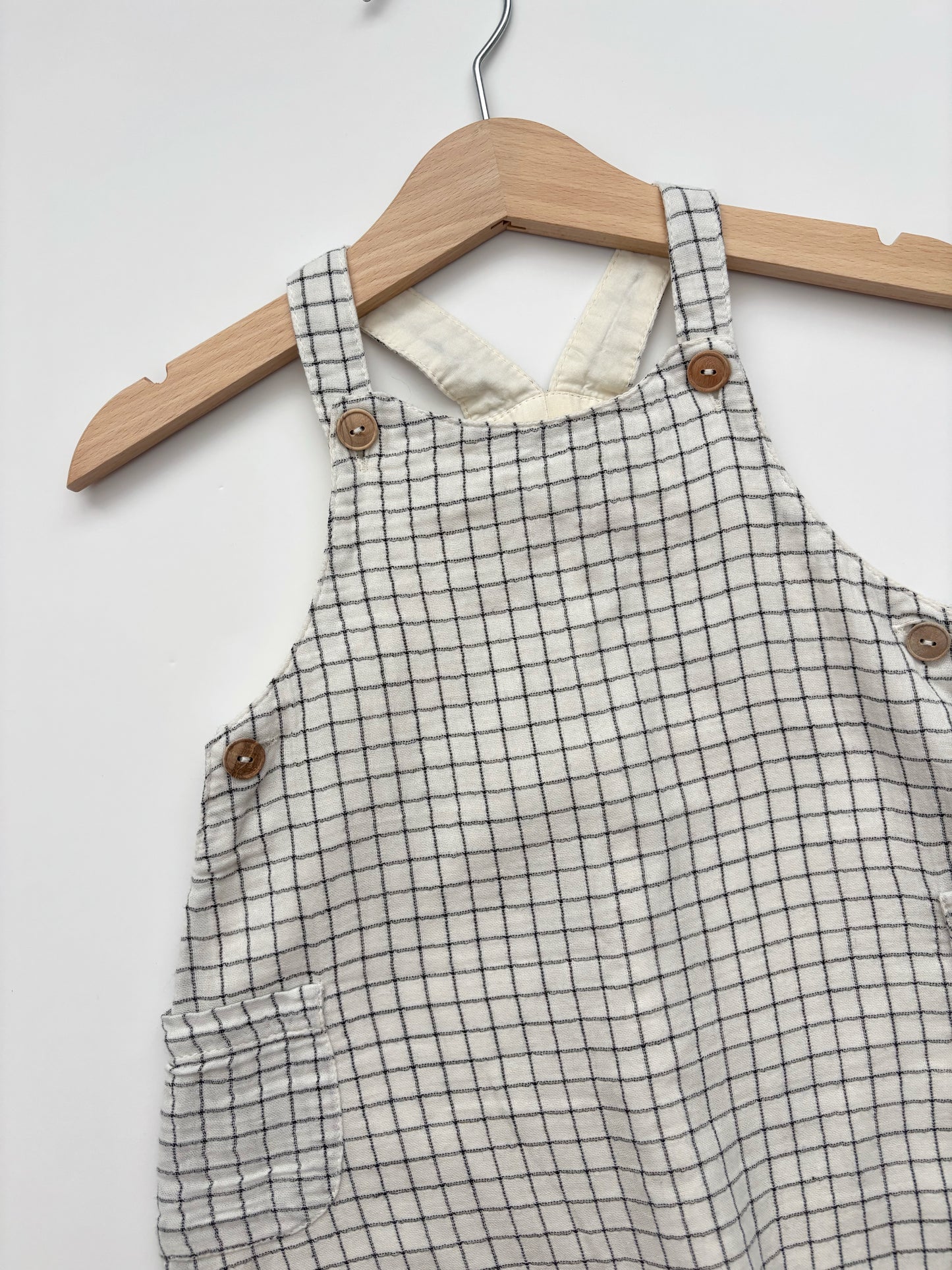 Zara Check Romper Age 6-9 Months