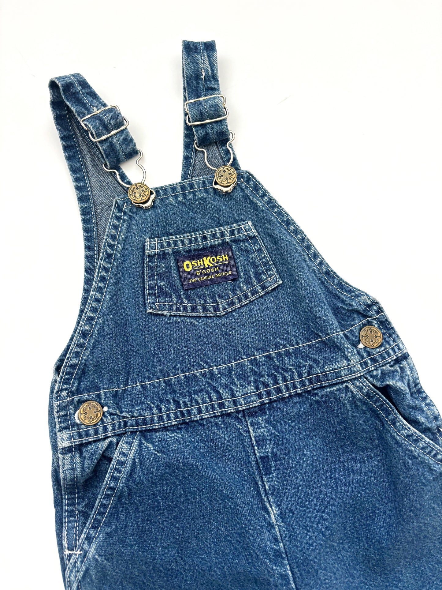 Vintage Blue Denim Oshkosh Dungarees Age 2 Years