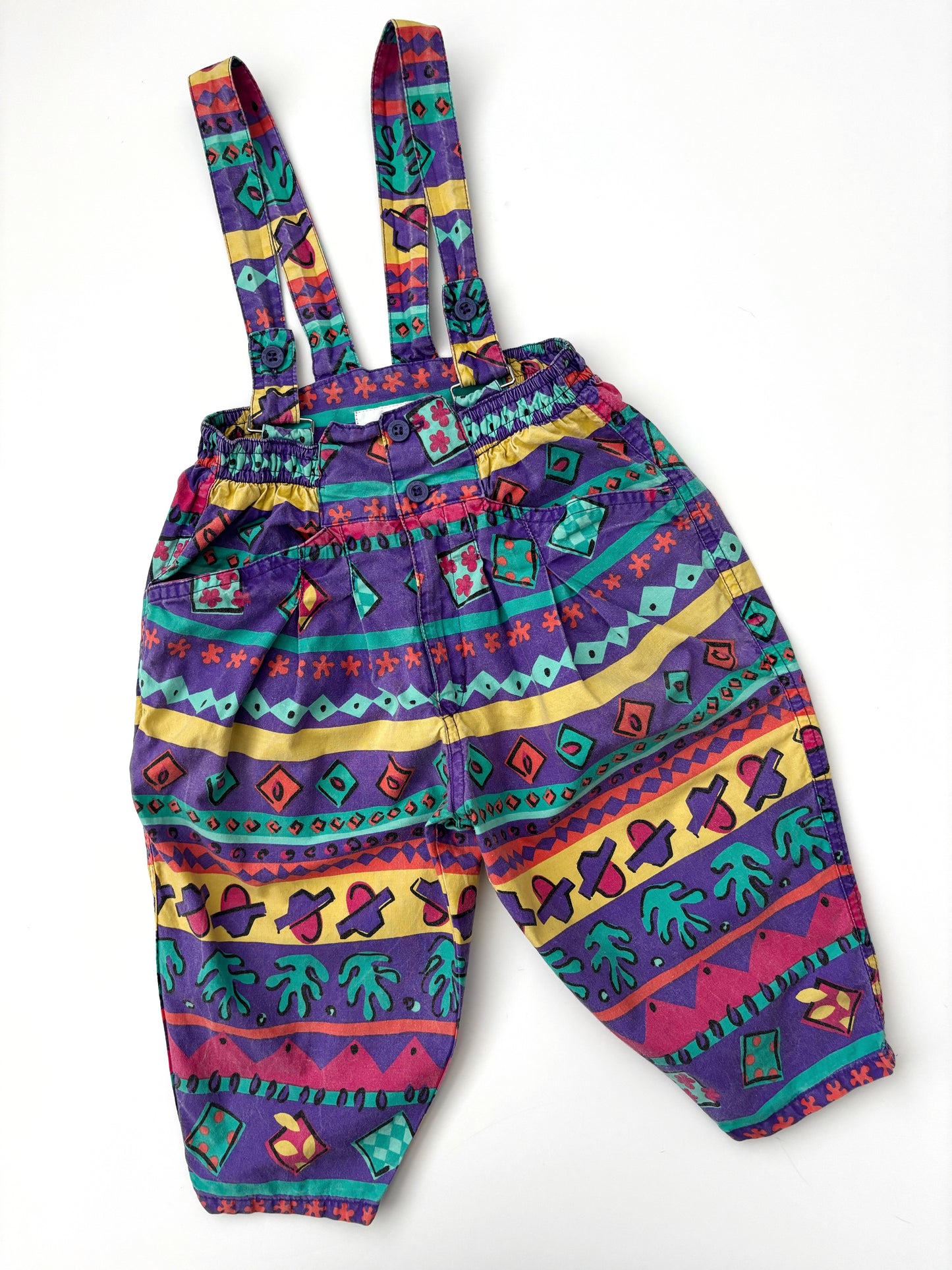 Vintage Aztec 1990’s Dungarees Age 12-18 Months