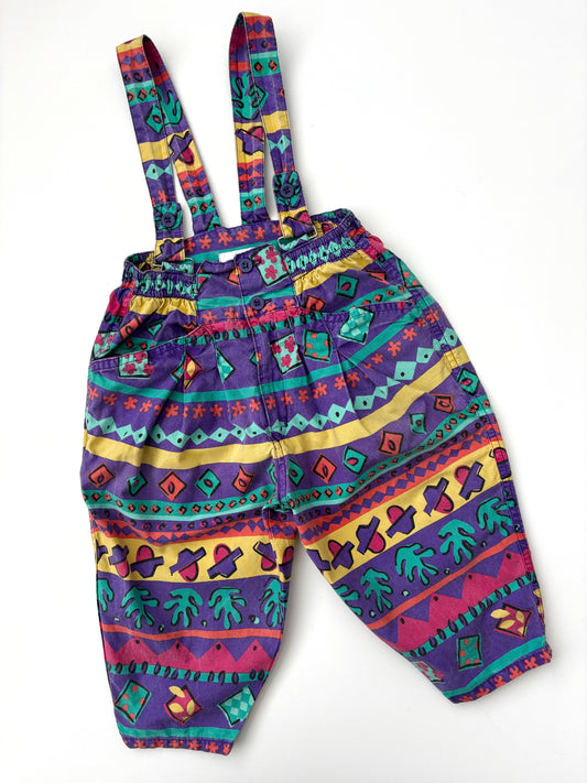 Vintage Aztec 1990’s Dungarees Age 12-18 Months