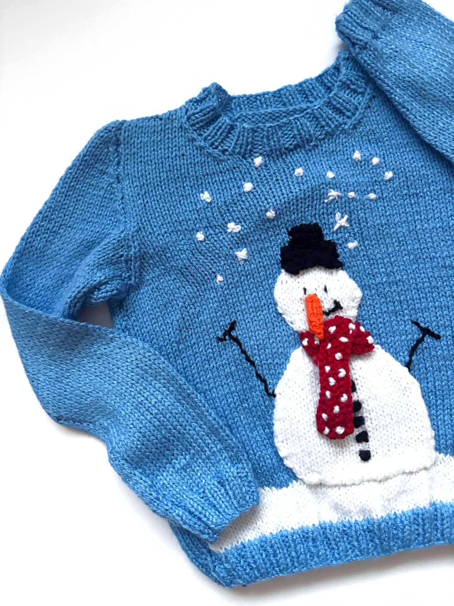 Handknit Festive Jumper Age 2-3 Years
