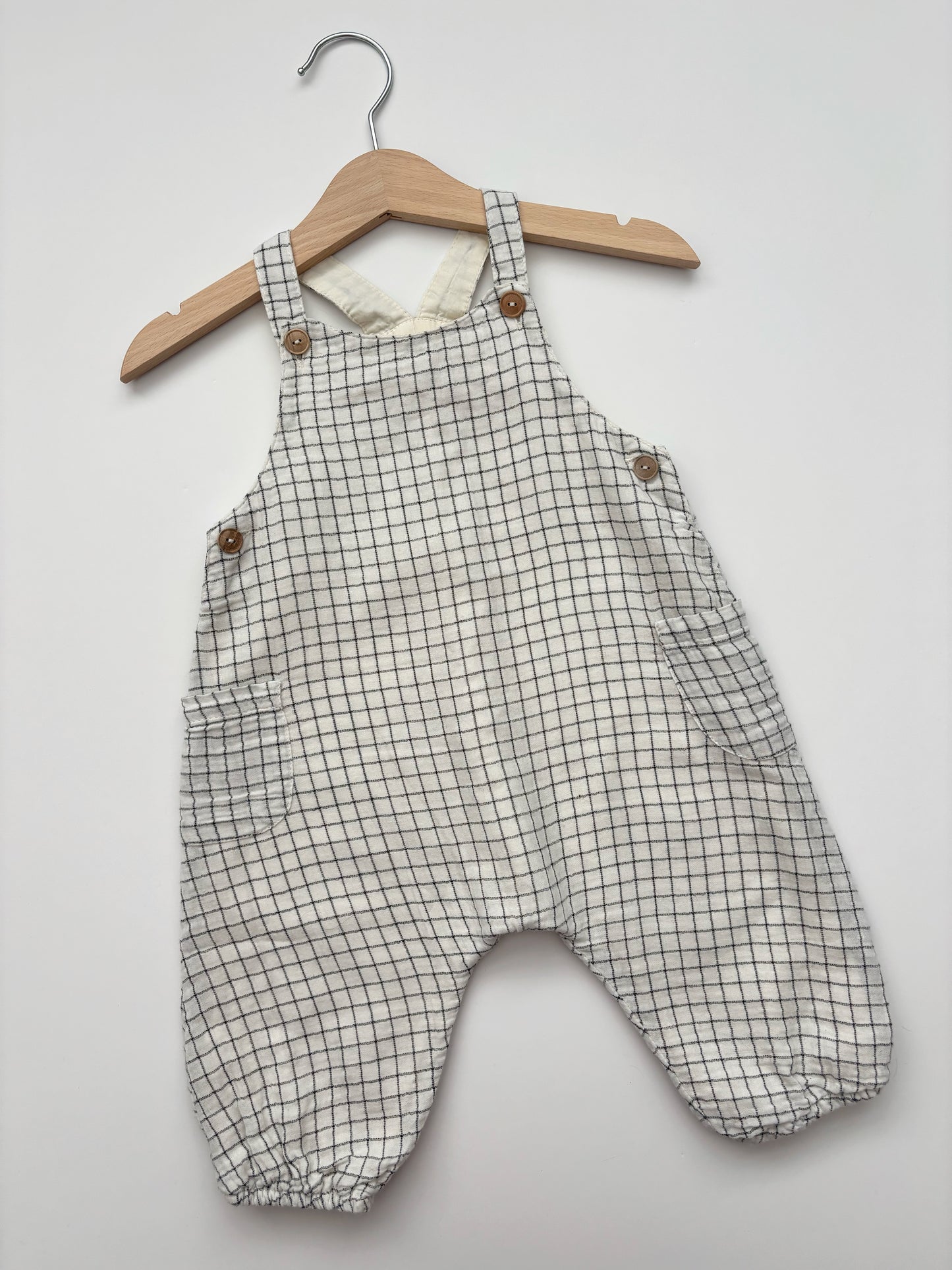 Zara Check Romper Age 6-9 Months