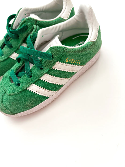 Green Adidas Gazelle’s Child’s UK 7