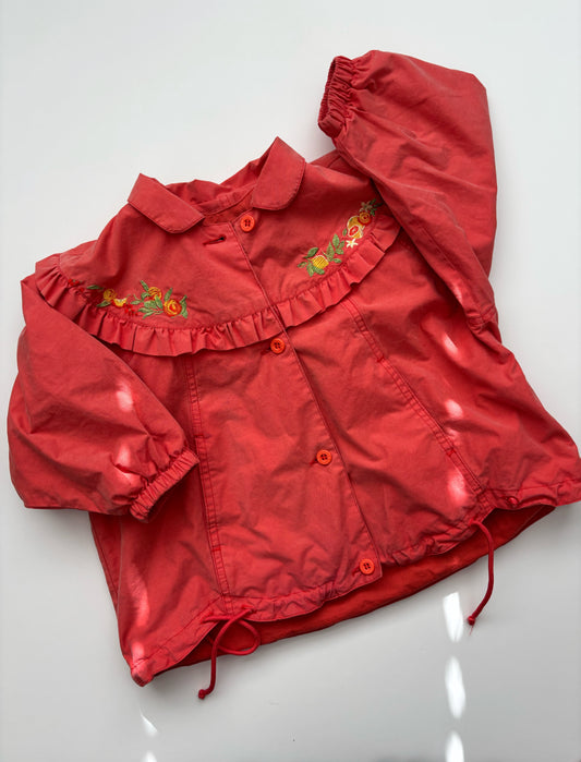 Vintage Coral Fruit Jacket Age 2 Years - Babymini
