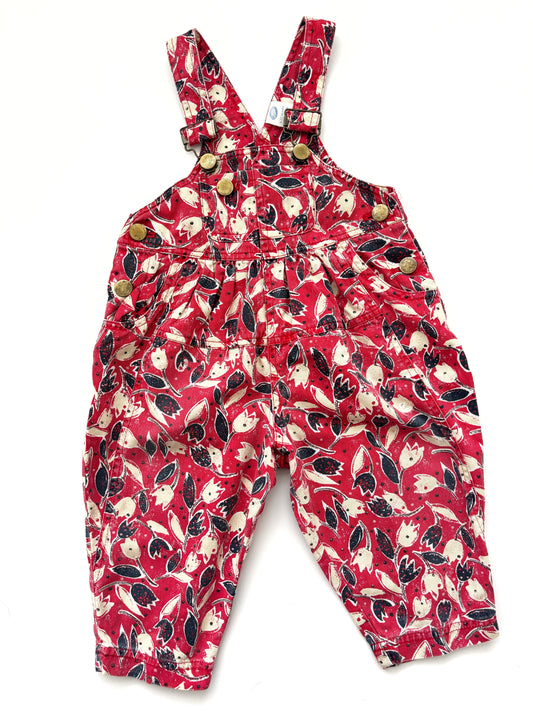 Vintage Tuplip Print Dungarees Age 9 Months +