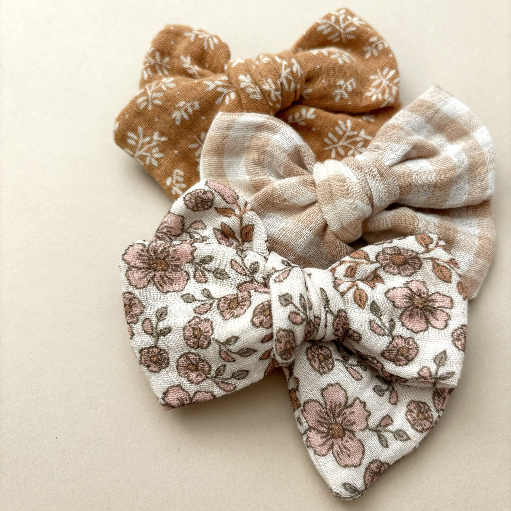Gingham Hair Bow image 1